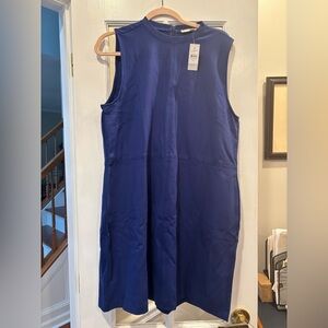 LOFT Women's Navy Midi Dress